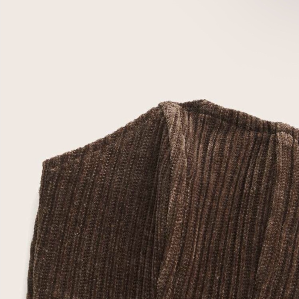 SHEIN Brown Ribbed Knit Top - Picture 8 of 8